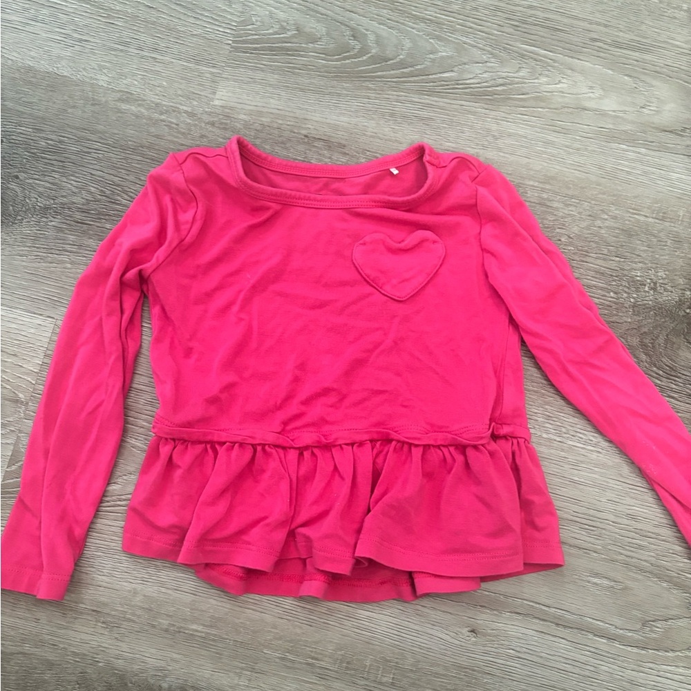 Little Sleepies Pink Punch Peplum Tee 2T - 2T Bamboo Long Sleeve girls